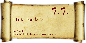 Tick Teréz névjegykártya