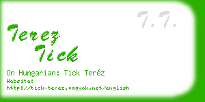 terez tick business card